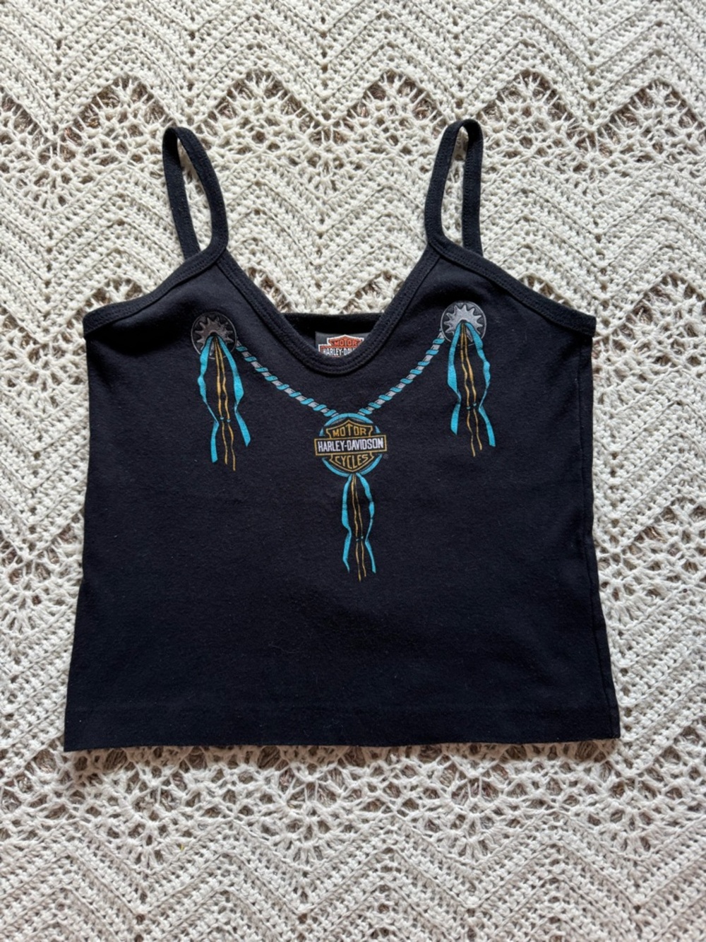 Vintage 90’s Harley-Davidson Las Vegas Dreamcatcher Cropped Tank Emblem Style